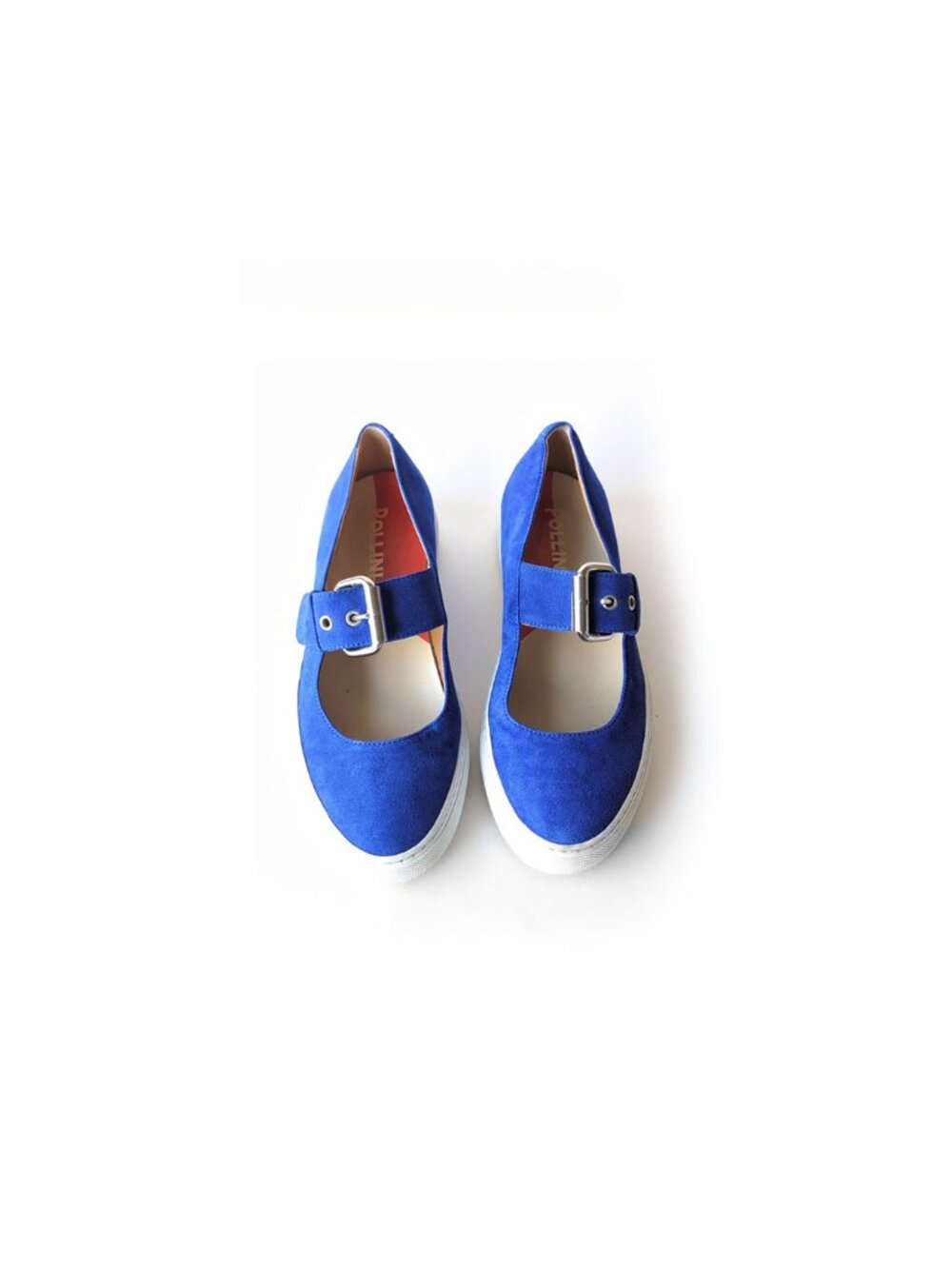 Pollini Shoes 38 Azure Blue Suede Sneakers Womens Size 8